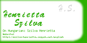 henrietta szilva business card